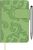 Set bloc-notes GRACE vert/stylo Ã  bille touch STAR de GALIMARD